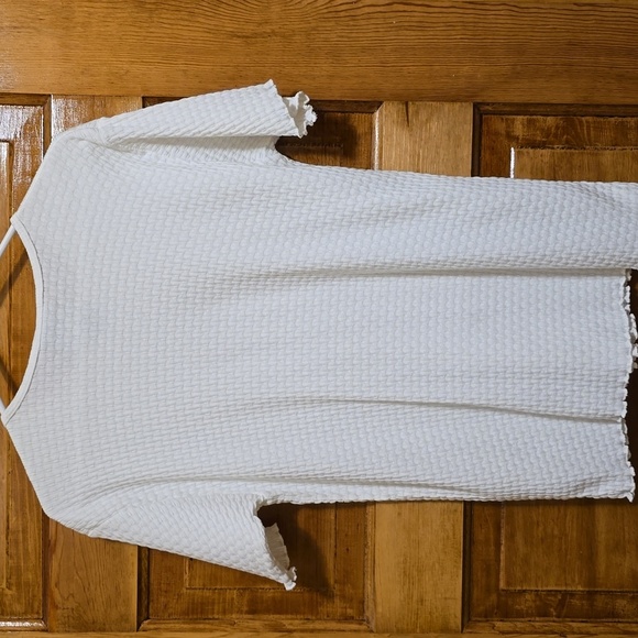 AK America Knit White Short Sleeve Top 14/16 - Picture 4 of 5
